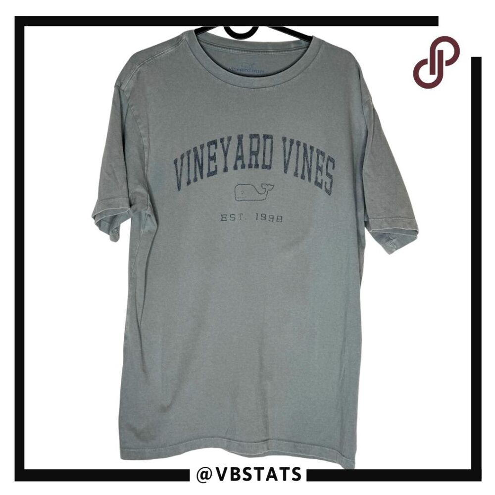 Vineyard Vines‎ Mens Heritage Garment-Dyed Short Sleeve T-Shirt Gray Medium